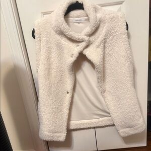 Calvin Klein Women's White Teddy Jacket